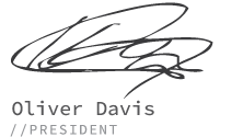 Signature Oliver Davis President